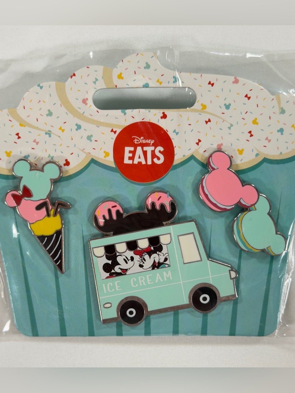 Disney Eats Ice Cream Pin Set 2020 Mickey Minnie Truck Macarons NEW